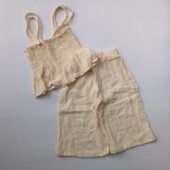 新品　クリーム色タンクトップ・パンツセット