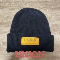 [美品]UNION LOS ANGELES ロゴビーニー BEANIE 黒のサムネイル