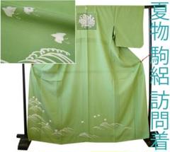 値下げ交渉ＯＫ！夏物 駒絽 訪問着 揚羽蝶 正絹 Ｂ２００ 値下げ交渉OK！夏物 駒絽 訪問着 揚羽蝶 正絹 B200 - メルカリ