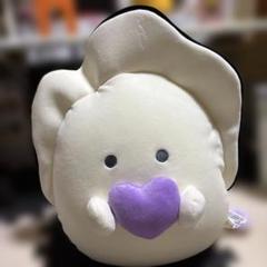 牡蠣のぬいぐるみ紫のハート付き