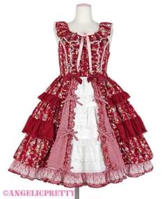 アンジェリックプリティ　シフォンAngelic Princess JSK ワイン アンジェリックプリティシフォンAngelic Princess JSK ワイン