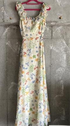 ヴィンテージマキシドレス　フラワープリント　古着のサムネイル