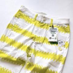 新品 パーリーゲイツ パンツ レディース イエローホワイト 0(S)ゴルフ