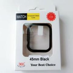 AppleWatch カバー ケース バンパー 保護カバー ブラック 45mm