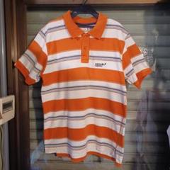 super dry 極度乾燥しなさい　ボーダー　ポロシャツ　ダメージ加工