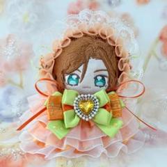♛♕ ぬい服 ドレス & ヘッドドレス 橙 × 黄緑 ♕♛ ︎