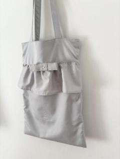 ハンドメイド　大きめフリルトート