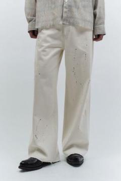 無料クーポン配布 アプリ INSILENCE Stained Painting Denim Pants - メルカリ パンツ