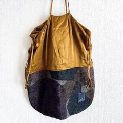 ☆ミナペルホネンハンドメイド♡バケツバッグブラウン系 訳あり❗️ ☆ミナペルホネンハンドメイド♡バケツバッグlight mix