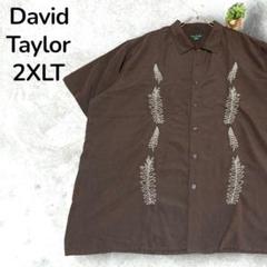 【一点物】David Taylor ビッグシルエット刺繍シャツ 半袖 2XLT