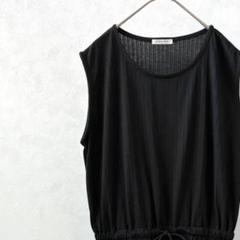 C•O•L•Z•A ロングワンピース ノースリーブ ウエスト紐付き 大きめ