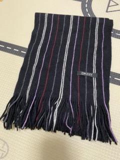 DKNY カシミヤ100%マフラー　濃紺　箱入り DKNY - DKNY カシミヤマフラー 黒 美品❣️お値下げ❣️の通販
