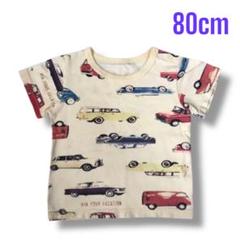車柄 ベビー用 半袖シャツ 80cm