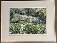 水彩画　ジクレー版画「高良山あじさい園」（久留米市） 水彩画ジクレー版画「高良山あじさい園」（久留米市）