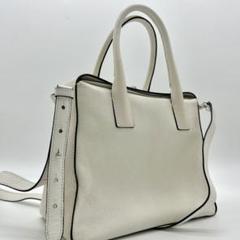 【美品】マックスマーラ ショルダーバッグ 2way 白 やぎ革 ターンロック