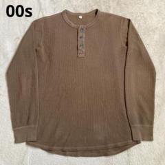 00s OLD UNIQLO ヘンリーネック サーマル Y2K アーカイブ XL