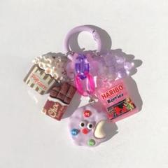 じゃらじゃらキーホルダー⋆꙳ 紫 パープル チョコレート