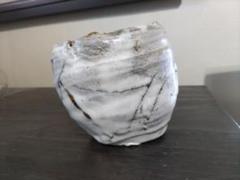 重森陽子　大碗？オブジェ？　銘　葦のふしのまも　共箱・布　未使用 重森陽子 大碗？オブジェ？ 銘 葦のふしのまも 共箱・布 未使用