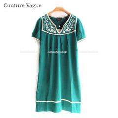 最新 定価19950円【新品】CoutureVague ヤマダヤ☆刺繍ニット兼ワンピ トップス