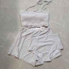 新品未使用水着ドット柄3点セット XL