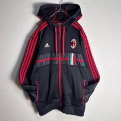 adidasジャージACミラン　イタリア　セリエA サッカー　フード　赤　黒　M