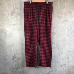 Z3680古着　チェックパンツ　パジャマパンツ　赤　紺　90s Y2K