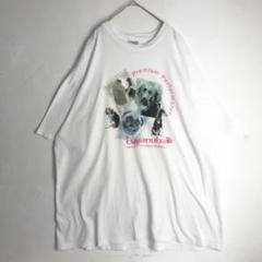 3181　ヘインズ　アニマル　犬　半袖　Tシャツ　ビッグサイズ　白