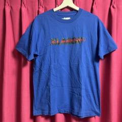 XLARGE 青色 ロゴプリント Tシャツ M