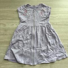 チャコット　ジップアップ　ワンピース　バレエ刺繍ジッパードレス 紫　パープル チャコット ジップアップ ワンピース バレエ刺繍ジッパードレス