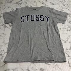STUSSY グレー Tシャツ ポケット付き