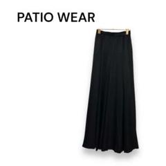 【PATIO WEAR 】フレア　ロングスカート　艶感　無地　黒　63
