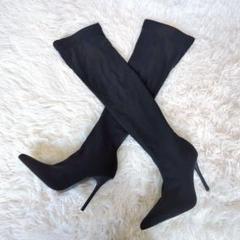 美品 ZARA メッシュ ニーハイブーツ 美脚ブーツ GYUTAE愛用 23cm 美品 ZARA メッシュ ニーハイブーツ 美脚ブーツ GYUTAE愛用 23cm