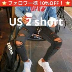 レアデニム！アメリカンイーグル ブラックダメージジェギング スキニーデニム！