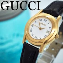 197【美品】GUCCI 時計 5400L レディース ゴールド 箱付き デイト