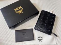 MCM ブラックレザー 二つ折り財布のサムネイル