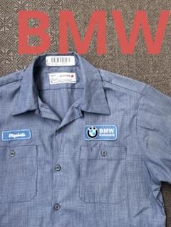 BMW ワークシャツ　Mサイズ チェックシャツ