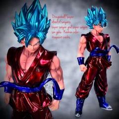リペイント ドラゴンボール 孫悟空 フィギュア 界王拳カラー 超サイヤ人ブルー