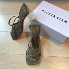 ALEXIASTAM サンダル クリアヒール スエード