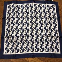 レア商品✨美品GUCCI グッチ魚パターンスカーフ シルク