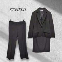 ST.FIELD セントフィールド ブラックスーツ 3点セット 19号