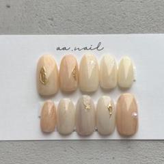 ネイルチップ ニュアンス ブライダル 前撮り 韓国 淡色