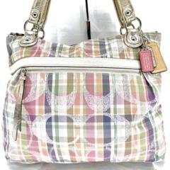 【COACH】コーチ　スパンコール　シグネチャー　マルチカラー　トートバッグ