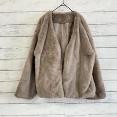 GRL フェイクファーコート グレージュ系 高見え完売級アウター F