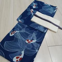 新品☆呉服屋♪吸水速乾！粋な鯉 大人清楚な夏着物 浴衣3点