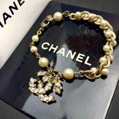 CHANEL 超激レアリリーローズ着用3連マトラッセバングルブレスレット