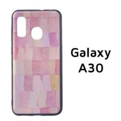 Galaxy A30 ピンク ペイント風 カバー