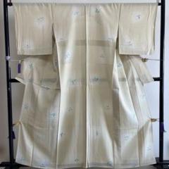 ■E4812■美品■正絹■蒸栗色　絽　花柄　単衣　着物■着丈160　裄丈68 □E4812□美品□正絹□蒸栗色 絽 花柄 単衣 着物□着丈160 裄丈