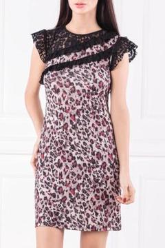 新品　Liu Jo　リュージョー　レース切替　レオパード柄　ワンピース　Sサイズ