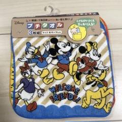 新品 ディズニー ミッキー&フレンズ ミニタオル ハンカチ 3枚