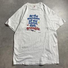 90s USA製 message 釣り vintage T-shirt